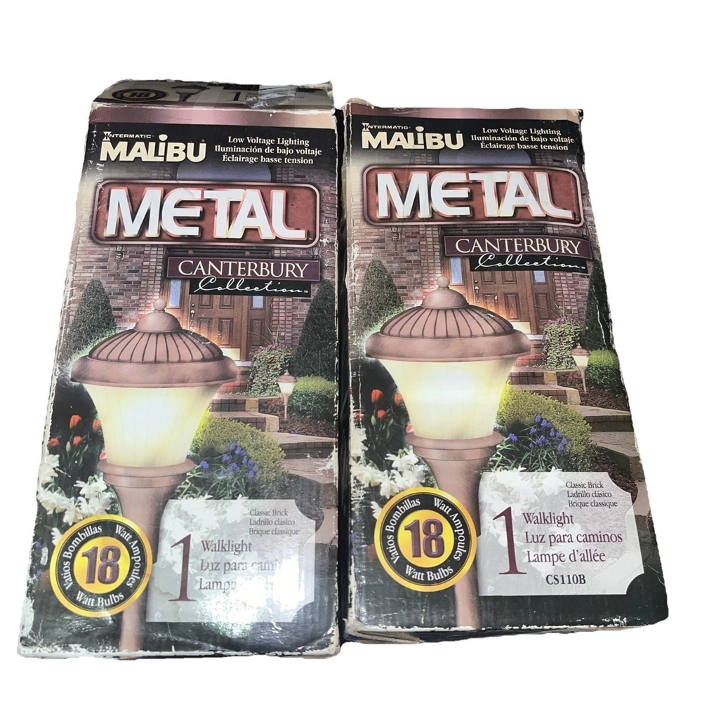 Intermatic Malibu Metal Canterbury Collection Pathway Light 2X Model CS110A NOB